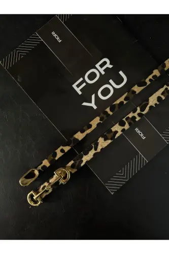 2’li Ithal Oval Gold Tokalı Ince Kemer, Pantolon Kemeri, Gömlek Kemeri, Ceket Kemeri-Leopar2li - 3