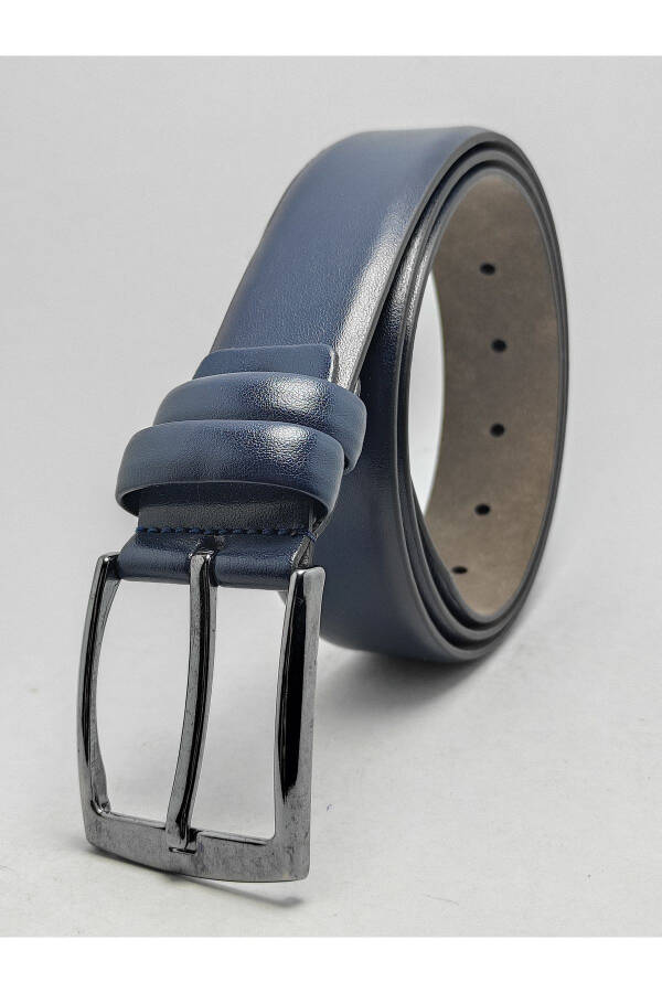 2'li Klasik Erkek Kemeri-Lacivert - 4