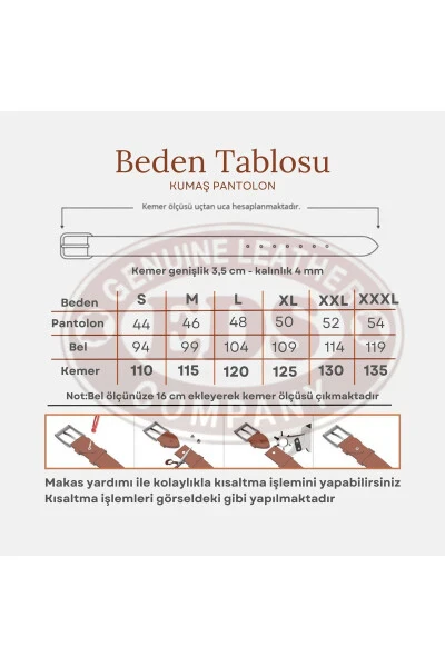 2'li Klasik Erkek Kemeri-Lacivert - 6