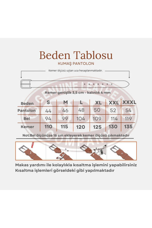 2'li Klasik Erkek Kemeri-Lacivert - 6