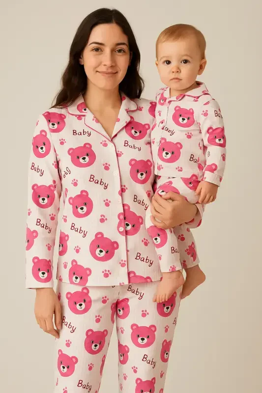 2’ли Комплект Нижнее-Верхнее Новорожденный Ребристый Органический Хлопок Ткань 2’ли Набор Для Девочек И Мальчиков-Kelebeklipembe - 3