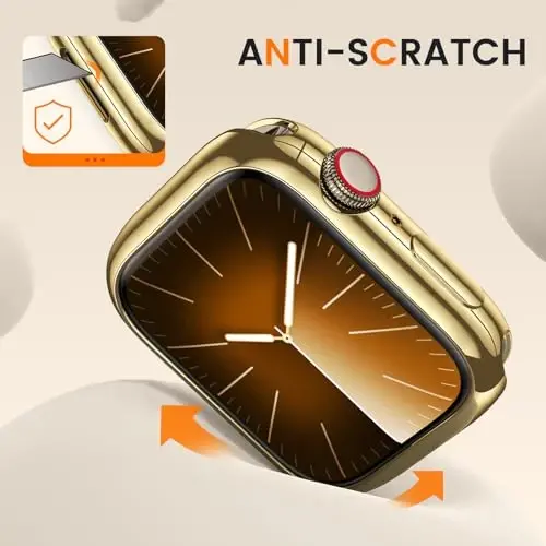 [2 Pack] Bumper Case for Apple Watch SE3/SE2/SE/Series 6/5/4 40mm, Gold | No Screen Protector, Slim Soft Flexible TPU Lightweight Thin Shockproof Cover Protector Accessories for iWatch - 4
