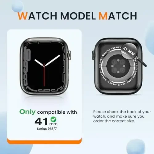 [2 Pack] Goton Bumper Case for Apple Watch Series 9 8 7 41mm, Ultra Thin Soft TPU Shockproof Case Cover Bumper Protector for iWatch Accessories (No Screen Protector) 41mm Clear+Clear - MODAZONE (1)