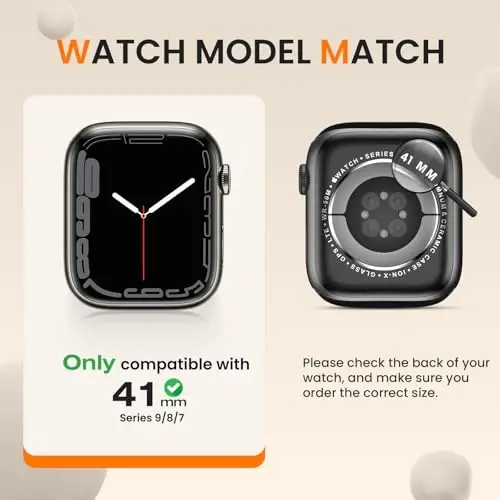 [2 Pack] Goton Bumper Case for Apple Watch Series 9 8 7 41mm, Thin Soft TPU Shockproof Case Cover Bumper Protector for iWatch Accessories (No Screen Protector) 41mm Gold+Gold - 5