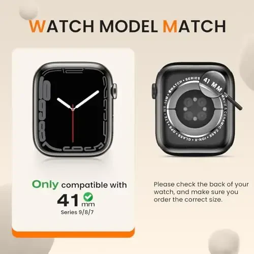 [2 Pack] Goton Bumper Case for Apple Watch Series 9 8 7 41mm, Thin Soft TPU Shockproof Case Cover Bumper Protector for iWatch Accessories (No Screen Protector) 41mm Gold+Gold - 5