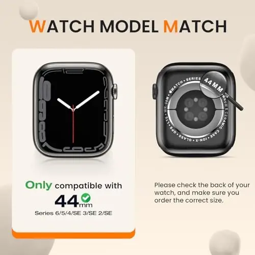 [2 Pack] Goton Bumper Case for Apple Watch Series SE2 SE 6 5 4 44mm, Ultra Thin Soft TPU Shockproof Case Cover Bumper Protector for iWatch Accessories (No Screen Protector) 44mm Gold+Gold - 6