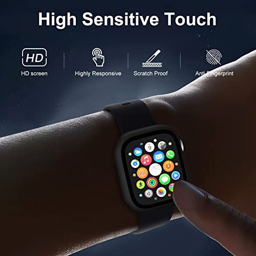 (2'li Paket) GEAK Apple Watch 44mm Serisi 5 için Sert Kılıf, Ekran Koruyucu ile, Tam Vücut Koruyucu Çerçeve Kılıfı iWatch Serisi 5/4 için, Pembe/Siyah - 2