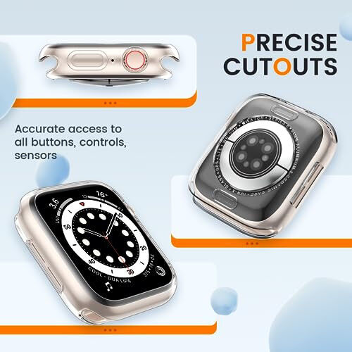 [2 Pack] Goton Bumper Case for Apple Watch 44mm, [No Screen Protector] Slim Soft TPU Shockproof Case Cover Bumper Protector Accessories for iWatch SE 3/SE 2/SE, Series 6/5/4, 44mm Clear+Clear - 2