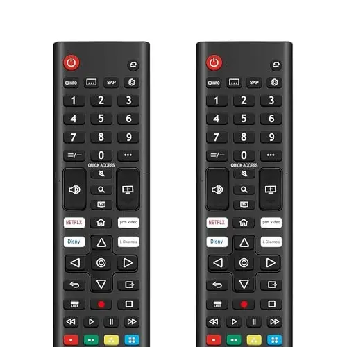 (Pack of 2) Universal Remote for LG Smart TV Remote Control Replacement, Compatible with All LG LCD LED OLED UHD HDTV 3D 4K Smart TV Models - Easy Setup with 4 Shortcuts Key - 1