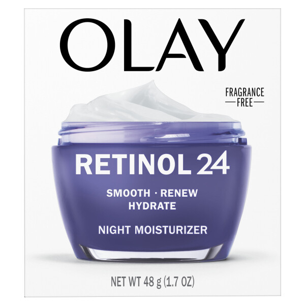 (2'li paket) Olay Yüz Nemlendirici Retinol 24 Gece Kremi, Regenerist, Kokusuz Yüz Nemlendirici, 1.7 oz - 17