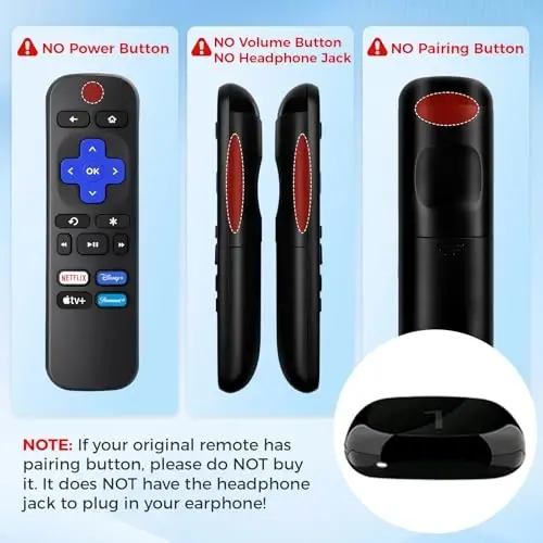 （2 Pack） Replacement Remote for Roku-Box-Express-Player-Premiere - NOT for Any TVs or Sticks - 4