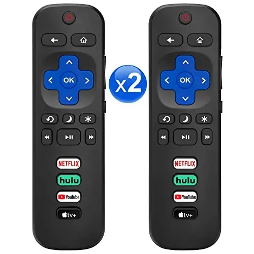 【Pack of 2】 for Roku-TV-Remote-Replacement,Universal Control for TCL,ONN, Hisense Roku TVs 