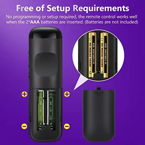 【2-Pack】 for Roku TV Remote,Replacement for TCL,ONN, Hisense Roku TVs | Works with All Roku TVs . Not for sticks/players. No pairing needed. 4 shortcut buttons. Durable glossy ABS. - 5