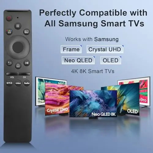 2-Pack Replacement Remote for Samsung Smart TV – No Setup, Instant Response | 2-pack value, works with most Samsung TVs, instant response, streaming shortcut keys, built to last - ANGROX (1)