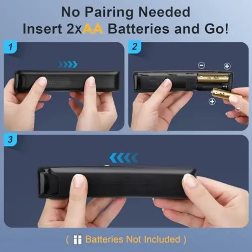 2-Pack Replacement Remote for Samsung Smart TV – No Setup, Instant Response | 2-pack value, works with most Samsung TVs, instant response, streaming shortcut keys, built to last - 5