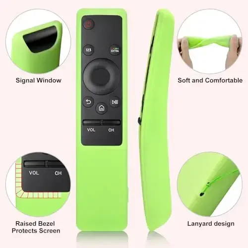 (2 Pack) Cover for Samsung Remote Silicone Protective Case Compatible with Samsung TV Remote Control Cover BN59 Series Glow in The Dark Remote Skin Sleeve - 5