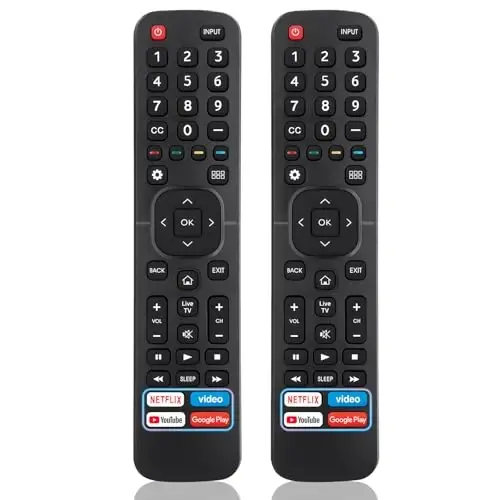 【2'li Paket】 Tüm Hisense TV Uzaktan Kumandaları İçin Yeni Evrensel Uzaktan Kumanda, 2 Adet Yedek Kumanda EN2A27 Hisense-Akıllı-TV-Uzaktan Kumandası İçin, Netflix, Prime Video, YouTube, Google Play Düğmeleriyle - OMAIC (1)
