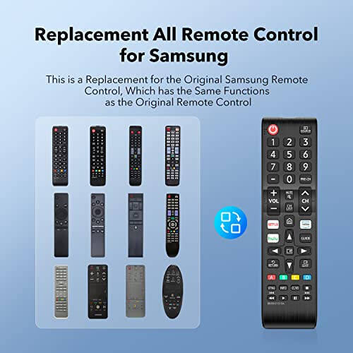 【Pack of 2】 New Universal Remote Control for All Samsung TV Remote, Replacement Compatible for All Samsung Remote Control for Smart TV, LED, LCD, HDTV, 3D, Series TV - 2