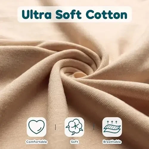 2PK Ultra Soft Knotted Newborn Sleep Gown for Baby Girls Boy- Coming Home Hospital Outfit with Hat, Bow, Clip & Drool Bib Set - 2