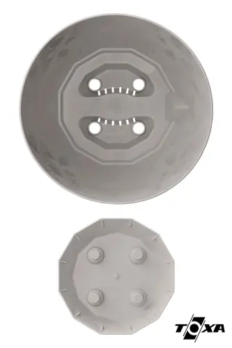2li Prizma Saksı Seti 4,8 Litre Drenajlı Tabaklı 22cm Plastik Çiçek Saksısı Set Yakamoz No4 - Bej Set - 6
