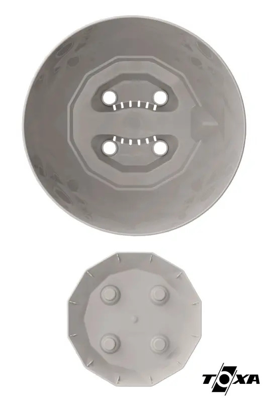2li Prizma Saksı Seti 4,8 Litre Drenajlı Tabaklı 22cm Plastik Çiçek Saksısı Set Yakamoz No4 - Bej Set - 6