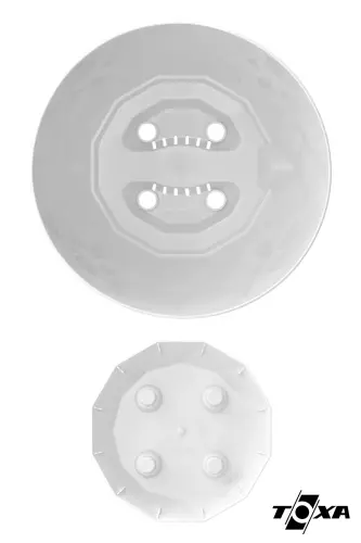 2li Prizma Saksı Seti 4,8 Litre Drenajlı Tabaklı 22cm Plastik Çiçek Saksısı Set Yakamoz No4 - Beyaz Set - 6