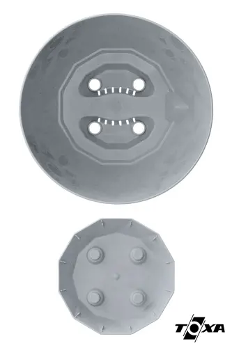 2li Prizma Saksı Seti 4,8 Litre Drenajlı Tabaklı 22cm Plastik Çiçek Saksısı Set Yakamoz No4 - Gri Set - 6