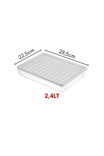 2'li Set Freshbox Mikrodalga Ve Difrize Uygun Saklama Kabı Krem - 7