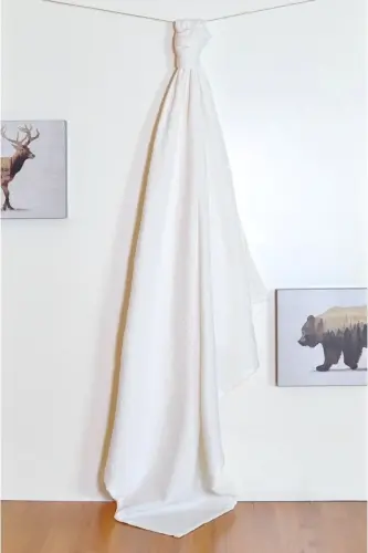 2’li Set Müslin Bebek Örtüsü | 100x100 Cm | %100 Pamuk | Ekru & Indigo Mavisi | Hassas Ciltler Için-İndigo - 4