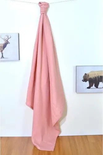 2’li Set Müslin Bebek Örtüsü | 100x100 Cm | %100 Pamuk | Ekru & Pembe | Hassas Ciltler Için - Ekru Pembe - 3