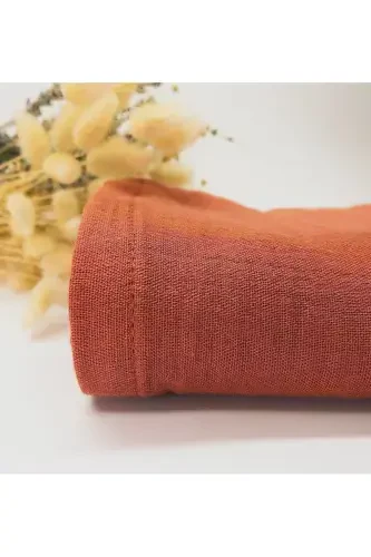 2’li Set Müslin Bebek Örtüsü | 100x100 Cm | %100 Pamuk | Kiremit & Bej | Hassas Ciltler Için-Bej - VITA CHERIE (1)