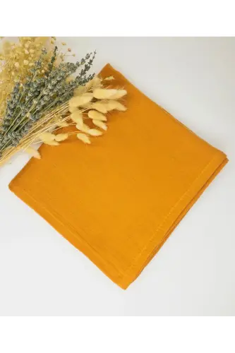 2’li Set Müslin Bebek Örtüsü | 100x100 Cm | %100 Pamuk | Kiremit & Tarçın | Hassas Ciltler Için - Tarçın-Kiremit - 7