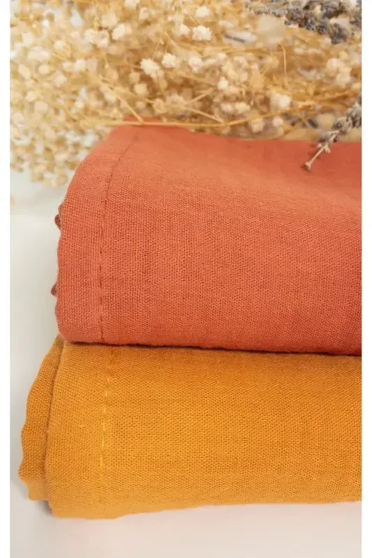 2’li Set Müslin Bebek Örtüsü | 100x100 Cm | %100 Paxta | G'isht & Dolchin | Nozik Terilar Uchun-Dolchin - VITA CHERIE