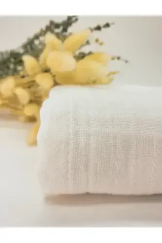 2’li Set Muslin Bebek Oʻrtüsü | 100x100 Sm | %100 Paxta | Ekru & Pushti | Nozik Teri Uchun-Ekru Pushti - VITA CHERIE (1)