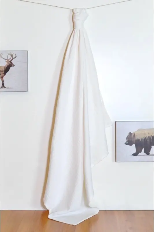 2’li Set Muslin Bebek Oʻrtüsü | 100x100 Sm | %100 Paxta | Ekru & Pushti | Nozik Teri Uchun-Ekru Pushti - 4