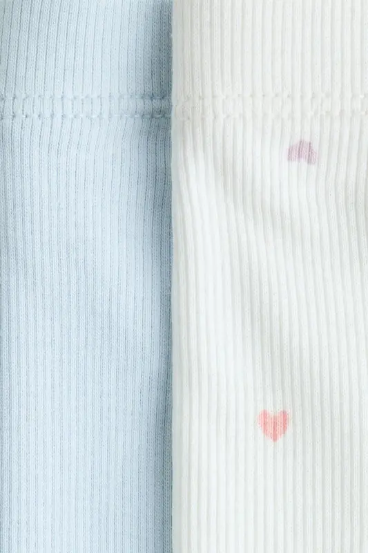 2'li Tayt-Açık mavi/Kalpler - 2