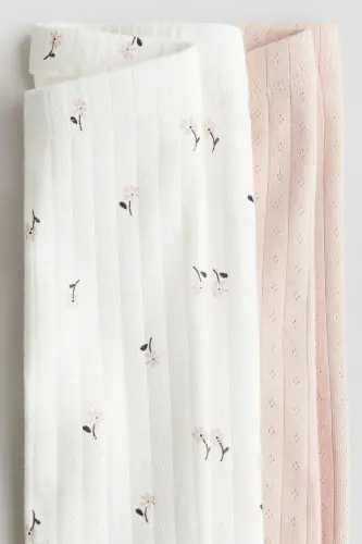 2'li Tayt-Açık pembe/Çiçekli - H&M (1)