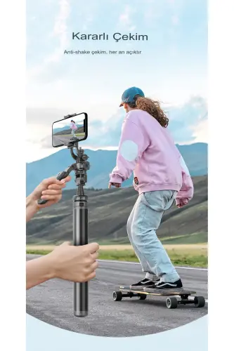 2m Ultra uzun evrensel Selfie Çubuğu Tripod telefon kamera için Tutucu Çok işlevli-CN05 - 5