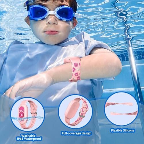 [2Pack] Cute Bracelet for Galaxy SmartTag 2 (2023), Silicone Cartoon Smart Tag 2 Wristband Holder Compatible with Samsung SmartTag 2 Waterproof Smart Tag 2 Case for Kids Elderly (Unicorn & Donuts) - 3