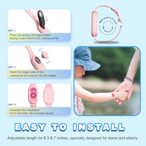 [2Pack] Cute Bracelet for Galaxy SmartTag 2 (2023), Silicone Cartoon Smart Tag 2 Wristband Holder Compatible with Samsung SmartTag 2 Waterproof Smart Tag 2 Case for Kids Elderly (Unicorn & Donuts) - 6