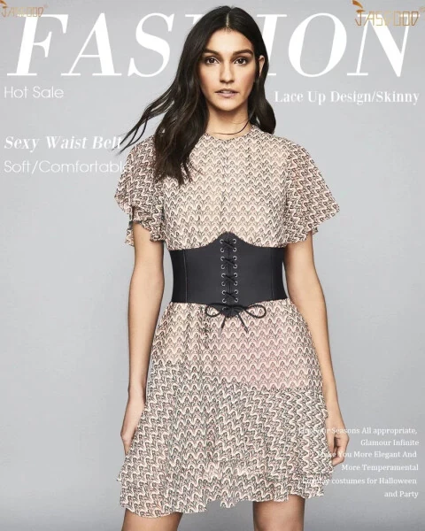 2PACKS JASGOOD Ayollar uchun korset kamarlari, keng bog'ichli charm belbog' liboslar uchun - 6