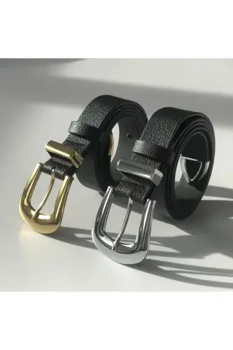 2тали кўприк тоқа учи тақим аёллар шими камари, куртка камари, кўйлак камари, кўйлак камари-қора - FIORI (1)