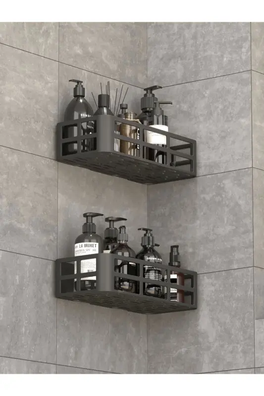 2талик Ёпиштириладиган Ванна Рафи Шампунлик Совунлик Тўплами - 3