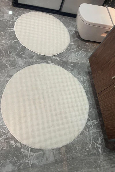 2х-слойный плюшевый набор для ванной Bubble, моющийся, 80x80 и 100x100 - TROPIKAL HOME (1)