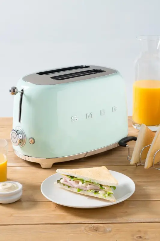 50's Style Retro Yeşil Ekmek Kızartma Makinesi TSF01PGEU - Yeşil - 2