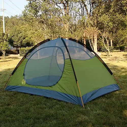 3-4 Season 2 3 Person Lightweight Backpacking Tent Windproof Camping Tent Awning Family Tent Two Doors Double Layer with Aluminum rods for Outdoor Camping Family Beach Hunting Hiking Travel - 5