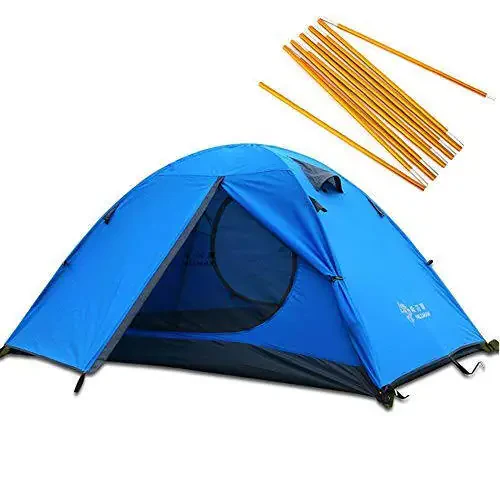 3-4 Season 2 3 Person Lightweight Backpacking Tent Windproof Camping Tent Awning Family Tent Two Doors Double Layer with Aluminum rods for Outdoor Camping Family Beach Hunting Hiking Travel - 1