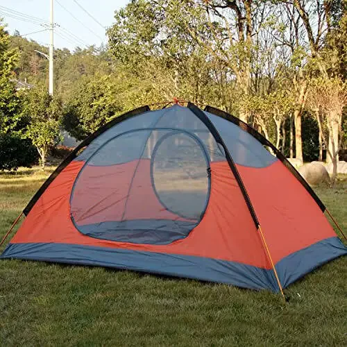 3-4 Season 2 3 Person Lightweight Backpacking Tent Windproof Camping Tent Awning Family Tent Two Doors Double Layer with Aluminum rods for Outdoor Camping Family Beach Hunting Hiking Travel - 5