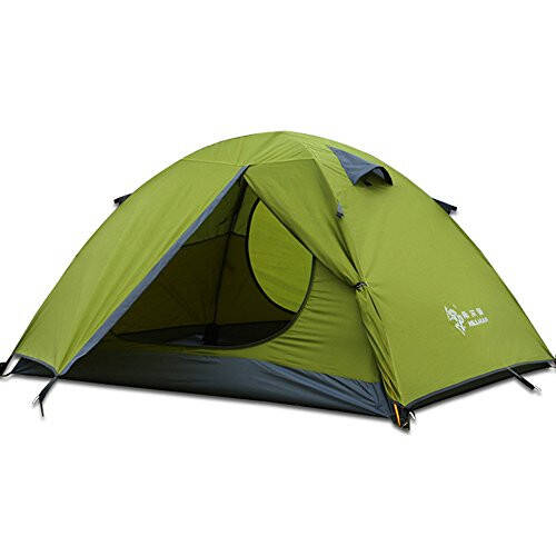 3-4 Season 2 Person Lightweight Backpacking Tent Windproof Camping Tent Awning Family Tent Two Doors Double Layer with Aluminum rods for Outdoor Camping Family Beach Hunting Hiking Travel - 1