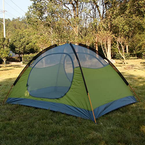 3-4 Season 2 Person Lightweight Backpacking Tent Windproof Camping Tent Awning Family Tent Two Doors Double Layer with Aluminum rods for Outdoor Camping Family Beach Hunting Hiking Travel - 4